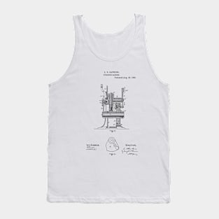 Eyeleting Machine Vintage Patent Hand Drawing Tank Top